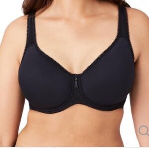 New Wacoal Black Basic Beauty Underwire Spacer T-Shirt Bra Sz 46DDD 853192 NWT